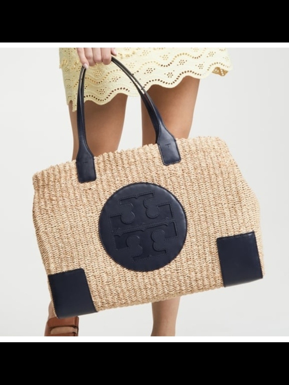 Tory Burch Ella Woven Tote Bag